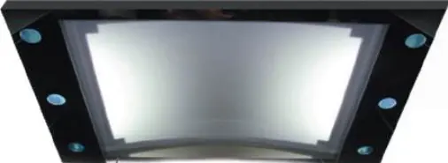 AS-T11 · Trần cabin khung đen, đèn LED