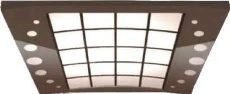 AS-T16 · Trần cabin khung đen, đèn LED